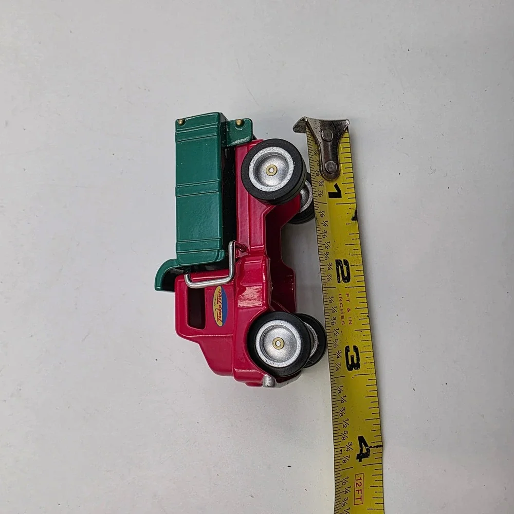 Hallmark Keepsake 2000 Tonka Dump Truck Ornament Diecast Metal Red Green 3.25in